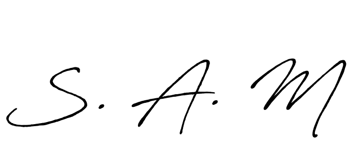 Use a signature maker to create a handwritten signature online. With this signature software, you can design (Antro_Vectra_Bolder) your own signature for name S. A. M. S. A. M signature style 7 images and pictures png