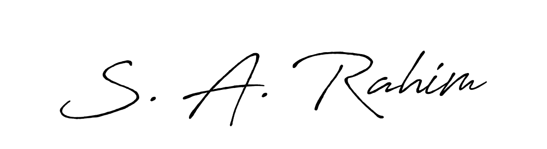 Antro_Vectra_Bolder is a professional signature style that is perfect for those who want to add a touch of class to their signature. It is also a great choice for those who want to make their signature more unique. Get S. A. Rahim name to fancy signature for free. S. A. Rahim signature style 7 images and pictures png