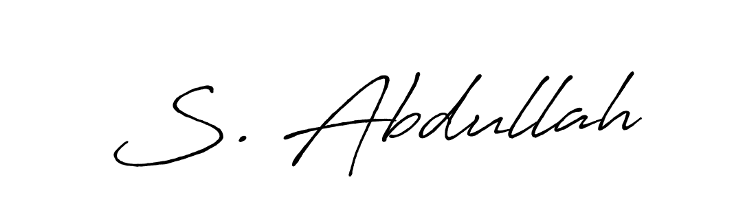 S. Abdullah stylish signature style. Best Handwritten Sign (Antro_Vectra_Bolder) for my name. Handwritten Signature Collection Ideas for my name S. Abdullah. S. Abdullah signature style 7 images and pictures png