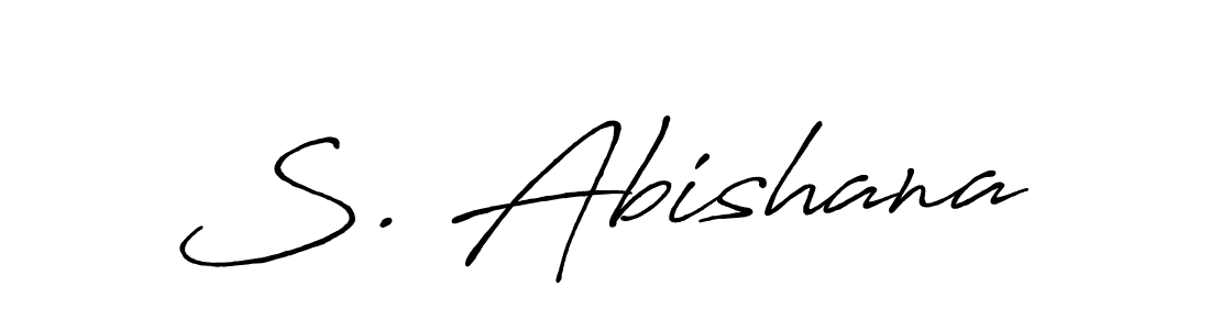 Similarly Antro_Vectra_Bolder is the best handwritten signature design. Signature creator online .You can use it as an online autograph creator for name S. Abishana. S. Abishana signature style 7 images and pictures png