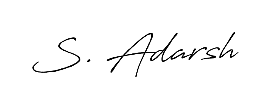 Make a beautiful signature design for name S. Adarsh. With this signature (Antro_Vectra_Bolder) style, you can create a handwritten signature for free. S. Adarsh signature style 7 images and pictures png