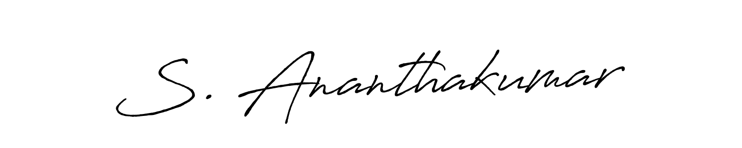 Also You can easily find your signature by using the search form. We will create S. Ananthakumar name handwritten signature images for you free of cost using Antro_Vectra_Bolder sign style. S. Ananthakumar signature style 7 images and pictures png