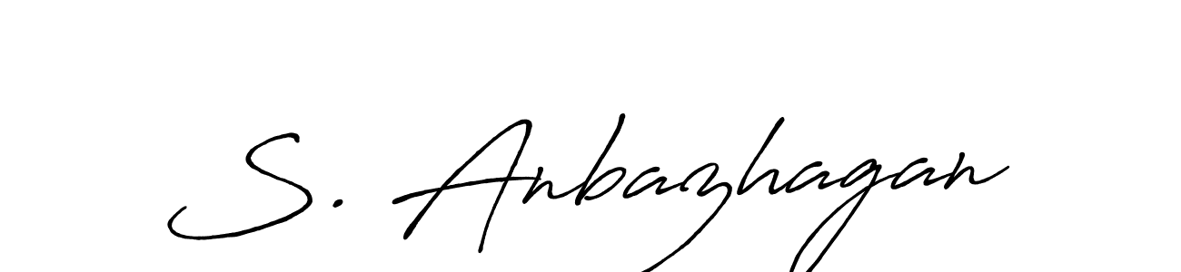 Use a signature maker to create a handwritten signature online. With this signature software, you can design (Antro_Vectra_Bolder) your own signature for name S. Anbazhagan. S. Anbazhagan signature style 7 images and pictures png