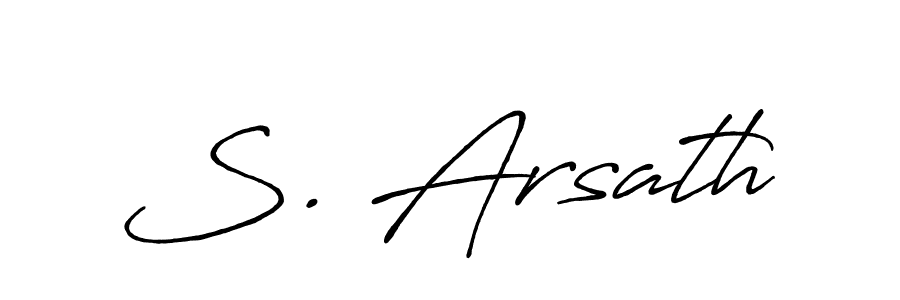 Design your own signature with our free online signature maker. With this signature software, you can create a handwritten (Antro_Vectra_Bolder) signature for name S. Arsath. S. Arsath signature style 7 images and pictures png