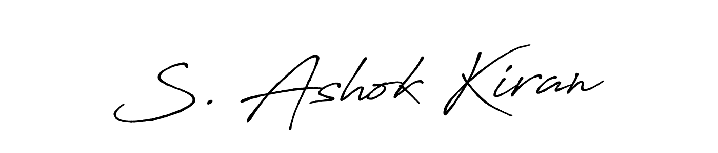 How to make S. Ashok Kiran name signature. Use Antro_Vectra_Bolder style for creating short signs online. This is the latest handwritten sign. S. Ashok Kiran signature style 7 images and pictures png