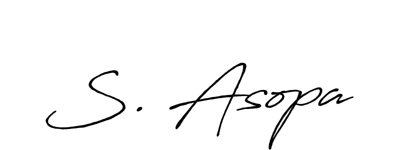 Antro_Vectra_Bolder is a professional signature style that is perfect for those who want to add a touch of class to their signature. It is also a great choice for those who want to make their signature more unique. Get S. Asopa name to fancy signature for free. S. Asopa signature style 7 images and pictures png