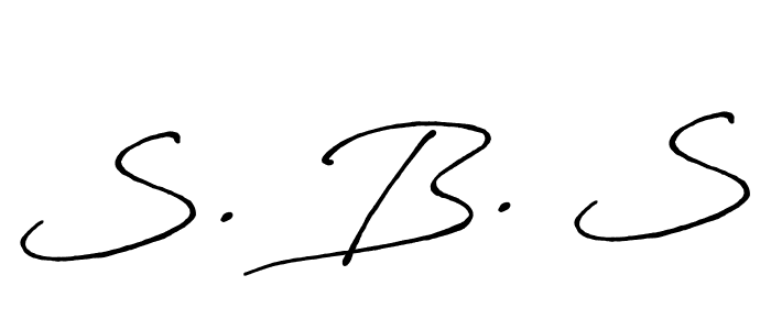 Design your own signature with our free online signature maker. With this signature software, you can create a handwritten (Antro_Vectra_Bolder) signature for name S. B. S. S. B. S signature style 7 images and pictures png