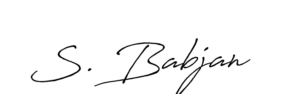 S. Babjan stylish signature style. Best Handwritten Sign (Antro_Vectra_Bolder) for my name. Handwritten Signature Collection Ideas for my name S. Babjan. S. Babjan signature style 7 images and pictures png