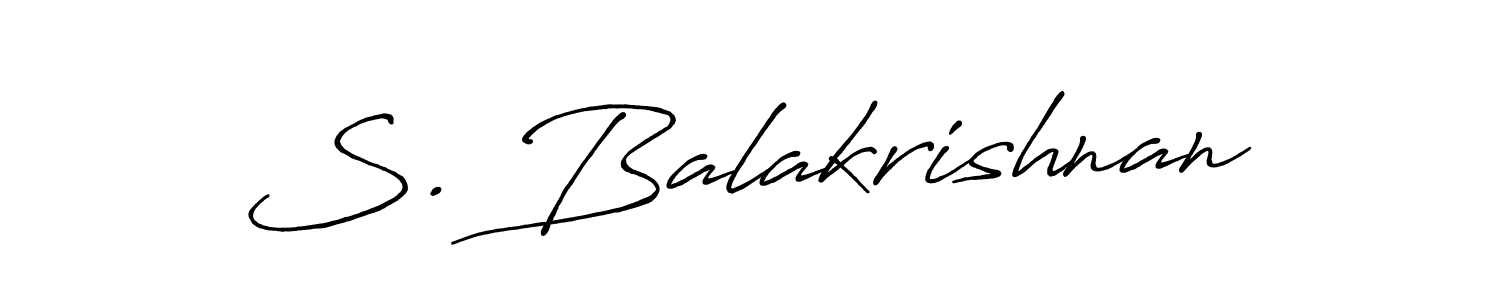 How to make S. Balakrishnan name signature. Use Antro_Vectra_Bolder style for creating short signs online. This is the latest handwritten sign. S. Balakrishnan signature style 7 images and pictures png