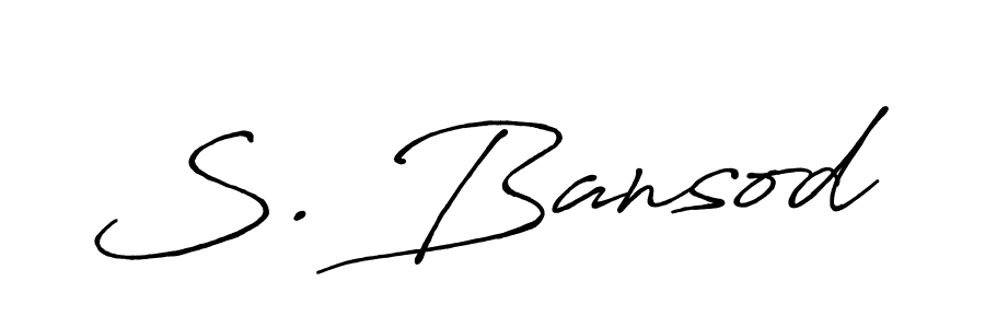 Make a beautiful signature design for name S. Bansod. With this signature (Antro_Vectra_Bolder) style, you can create a handwritten signature for free. S. Bansod signature style 7 images and pictures png