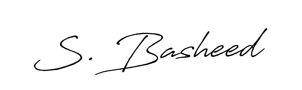 Design your own signature with our free online signature maker. With this signature software, you can create a handwritten (Antro_Vectra_Bolder) signature for name S. Basheed. S. Basheed signature style 7 images and pictures png