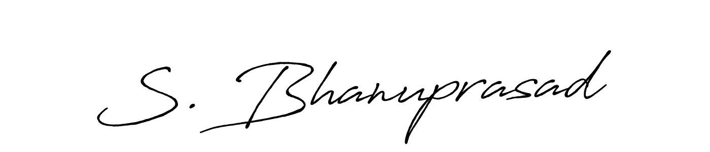 Make a beautiful signature design for name S. Bhanuprasad. With this signature (Antro_Vectra_Bolder) style, you can create a handwritten signature for free. S. Bhanuprasad signature style 7 images and pictures png