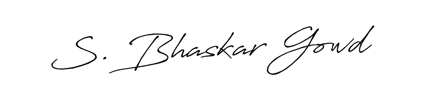 You should practise on your own different ways (Antro_Vectra_Bolder) to write your name (S. Bhaskar Gowd) in signature. don't let someone else do it for you. S. Bhaskar Gowd signature style 7 images and pictures png