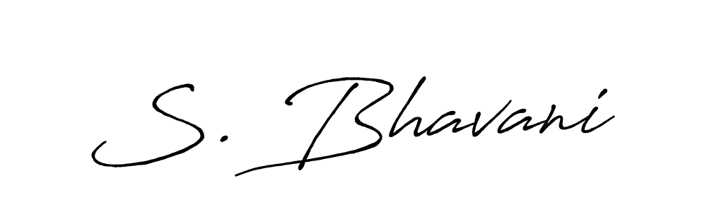 You should practise on your own different ways (Antro_Vectra_Bolder) to write your name (S. Bhavani) in signature. don't let someone else do it for you. S. Bhavani signature style 7 images and pictures png