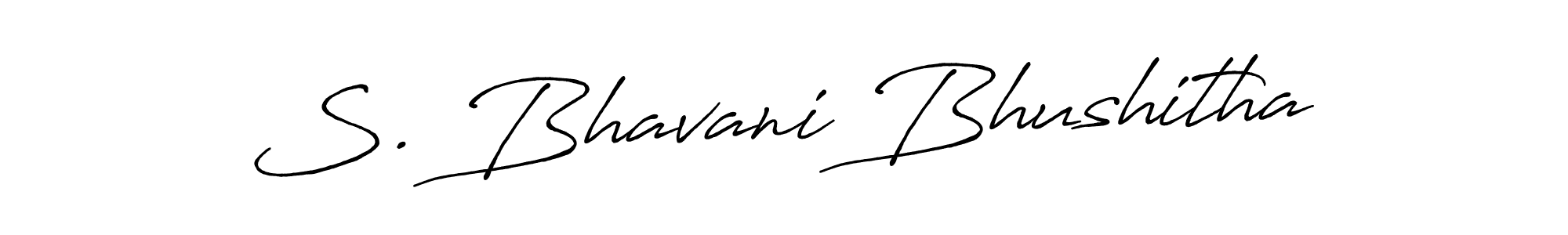 Create a beautiful signature design for name S. Bhavani Bhushitha. With this signature (Antro_Vectra_Bolder) fonts, you can make a handwritten signature for free. S. Bhavani Bhushitha signature style 7 images and pictures png