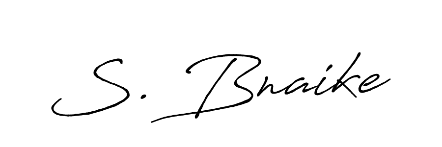 Make a beautiful signature design for name S. Bnaike. With this signature (Antro_Vectra_Bolder) style, you can create a handwritten signature for free. S. Bnaike signature style 7 images and pictures png