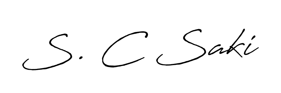 Use a signature maker to create a handwritten signature online. With this signature software, you can design (Antro_Vectra_Bolder) your own signature for name S. C Saki. S. C Saki signature style 7 images and pictures png
