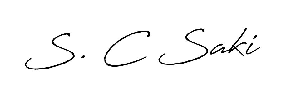 Similarly Antro_Vectra_Bolder is the best handwritten signature design. Signature creator online .You can use it as an online autograph creator for name S. C Saki. S. C Saki signature style 7 images and pictures png