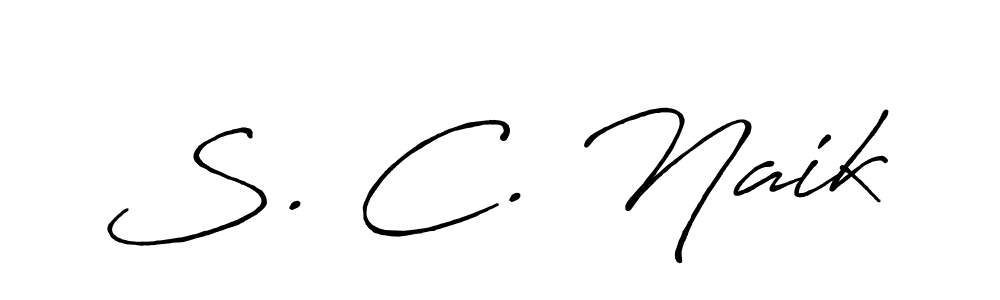 Design your own signature with our free online signature maker. With this signature software, you can create a handwritten (Antro_Vectra_Bolder) signature for name S. C. Naik. S. C. Naik signature style 7 images and pictures png