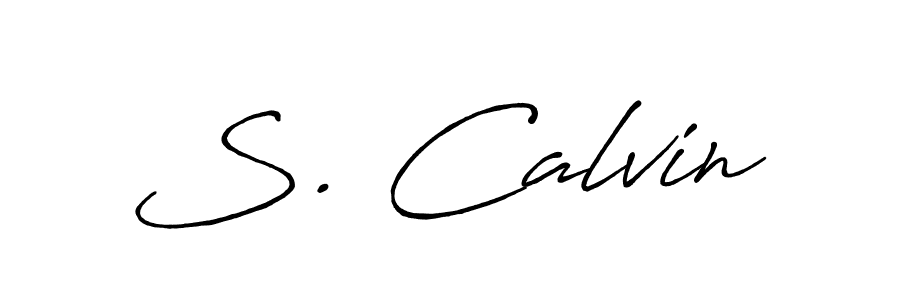 Similarly Antro_Vectra_Bolder is the best handwritten signature design. Signature creator online .You can use it as an online autograph creator for name S. Calvin. S. Calvin signature style 7 images and pictures png