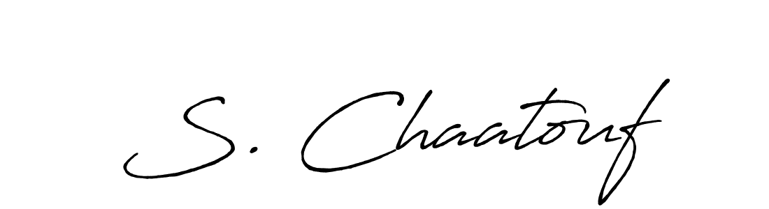How to make S. Chaatouf signature? Antro_Vectra_Bolder is a professional autograph style. Create handwritten signature for S. Chaatouf name. S. Chaatouf signature style 7 images and pictures png