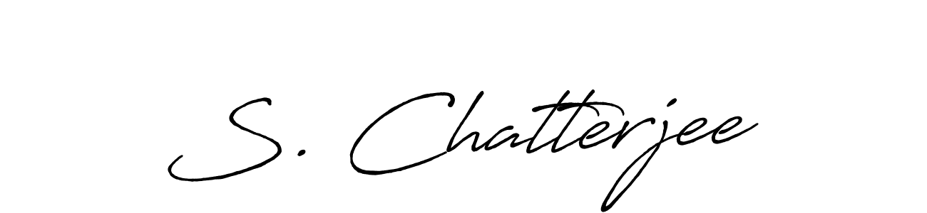 if you are searching for the best signature style for your name S. Chatterjee. so please give up your signature search. here we have designed multiple signature styles  using Antro_Vectra_Bolder. S. Chatterjee signature style 7 images and pictures png