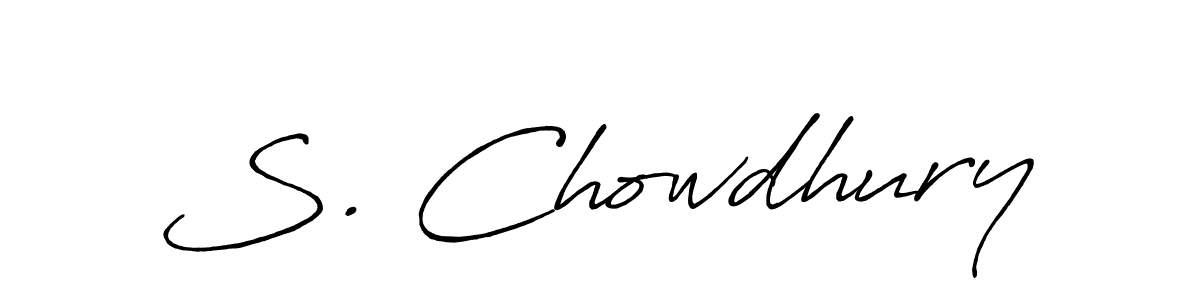 Use a signature maker to create a handwritten signature online. With this signature software, you can design (Antro_Vectra_Bolder) your own signature for name S. Chowdhury. S. Chowdhury signature style 7 images and pictures png