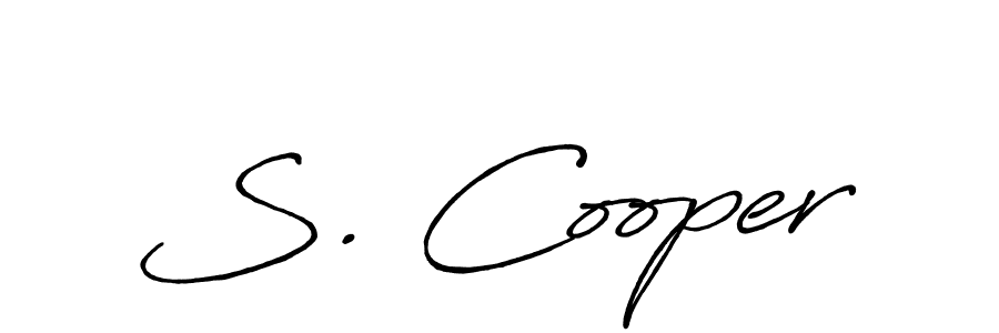 You should practise on your own different ways (Antro_Vectra_Bolder) to write your name (S. Cooper) in signature. don't let someone else do it for you. S. Cooper signature style 7 images and pictures png