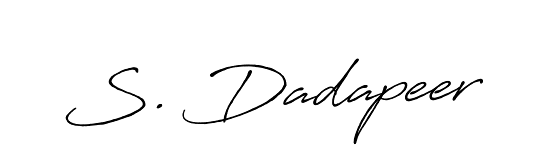 How to make S. Dadapeer name signature. Use Antro_Vectra_Bolder style for creating short signs online. This is the latest handwritten sign. S. Dadapeer signature style 7 images and pictures png