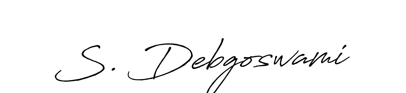 Make a beautiful signature design for name S. Debgoswami. With this signature (Antro_Vectra_Bolder) style, you can create a handwritten signature for free. S. Debgoswami signature style 7 images and pictures png