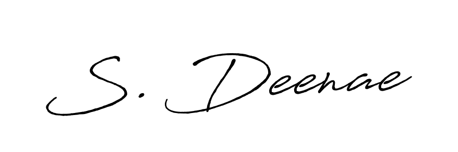 The best way (Antro_Vectra_Bolder) to make a short signature is to pick only two or three words in your name. The name S. Deenae include a total of six letters. For converting this name. S. Deenae signature style 7 images and pictures png