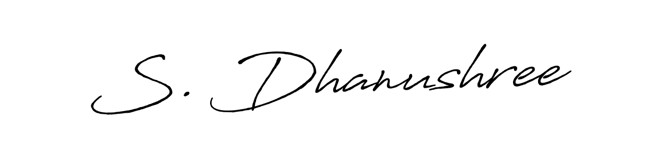 S. Dhanushree stylish signature style. Best Handwritten Sign (Antro_Vectra_Bolder) for my name. Handwritten Signature Collection Ideas for my name S. Dhanushree. S. Dhanushree signature style 7 images and pictures png