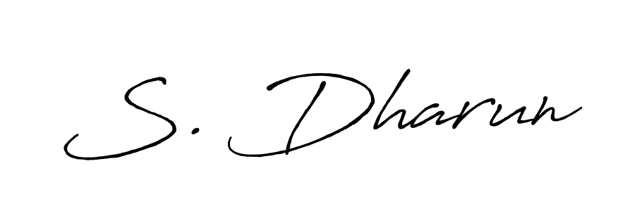 How to make S. Dharun name signature. Use Antro_Vectra_Bolder style for creating short signs online. This is the latest handwritten sign. S. Dharun signature style 7 images and pictures png