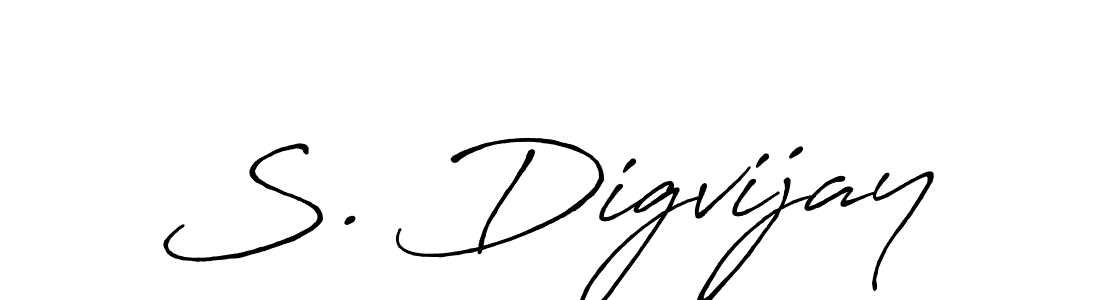 Create a beautiful signature design for name S. Digvijay. With this signature (Antro_Vectra_Bolder) fonts, you can make a handwritten signature for free. S. Digvijay signature style 7 images and pictures png