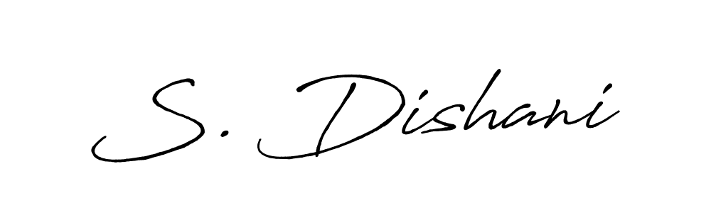 This is the best signature style for the S. Dishani name. Also you like these signature font (Antro_Vectra_Bolder). Mix name signature. S. Dishani signature style 7 images and pictures png