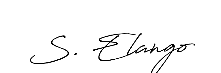 Antro_Vectra_Bolder is a professional signature style that is perfect for those who want to add a touch of class to their signature. It is also a great choice for those who want to make their signature more unique. Get S. Elango name to fancy signature for free. S. Elango signature style 7 images and pictures png