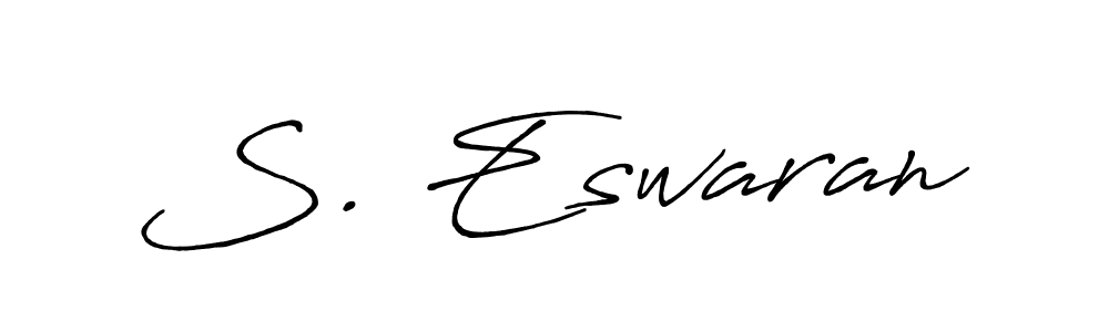 How to make S. Eswaran name signature. Use Antro_Vectra_Bolder style for creating short signs online. This is the latest handwritten sign. S. Eswaran signature style 7 images and pictures png