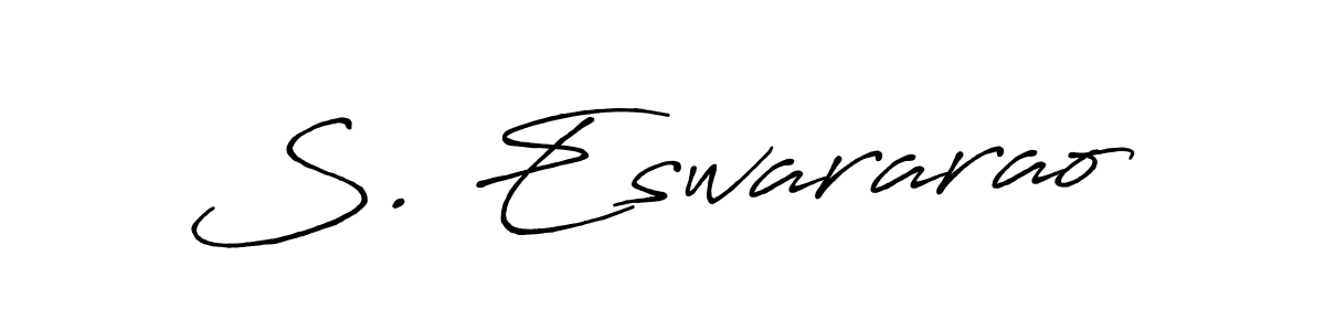 How to make S. Eswararao name signature. Use Antro_Vectra_Bolder style for creating short signs online. This is the latest handwritten sign. S. Eswararao signature style 7 images and pictures png
