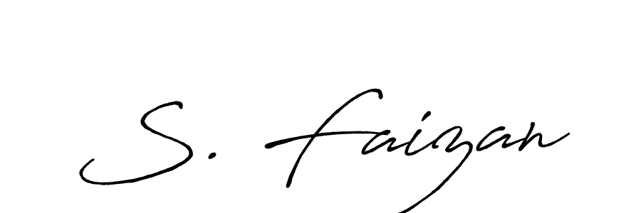 Use a signature maker to create a handwritten signature online. With this signature software, you can design (Antro_Vectra_Bolder) your own signature for name S. Faizan. S. Faizan signature style 7 images and pictures png