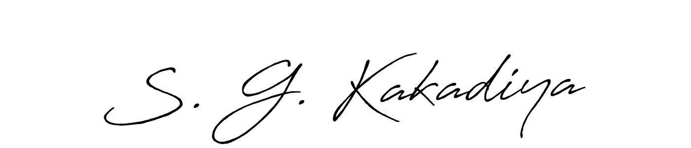 Use a signature maker to create a handwritten signature online. With this signature software, you can design (Antro_Vectra_Bolder) your own signature for name S. G. Kakadiya. S. G. Kakadiya signature style 7 images and pictures png