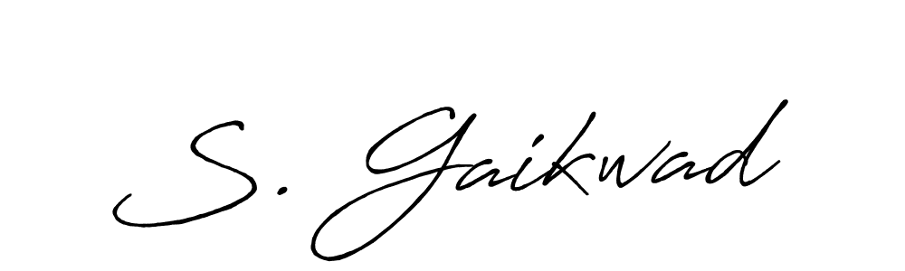 The best way (Antro_Vectra_Bolder) to make a short signature is to pick only two or three words in your name. The name S. Gaikwad include a total of six letters. For converting this name. S. Gaikwad signature style 7 images and pictures png