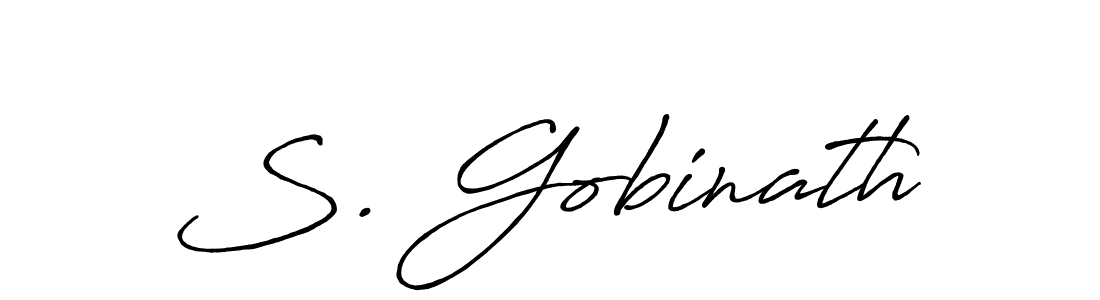 Also we have S. Gobinath name is the best signature style. Create professional handwritten signature collection using Antro_Vectra_Bolder autograph style. S. Gobinath signature style 7 images and pictures png