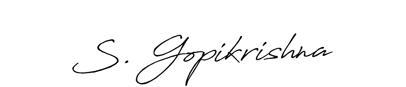 Make a beautiful signature design for name S. Gopikrishna. Use this online signature maker to create a handwritten signature for free. S. Gopikrishna signature style 7 images and pictures png