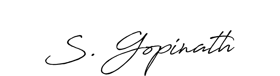 Create a beautiful signature design for name S. Gopinath. With this signature (Antro_Vectra_Bolder) fonts, you can make a handwritten signature for free. S. Gopinath signature style 7 images and pictures png