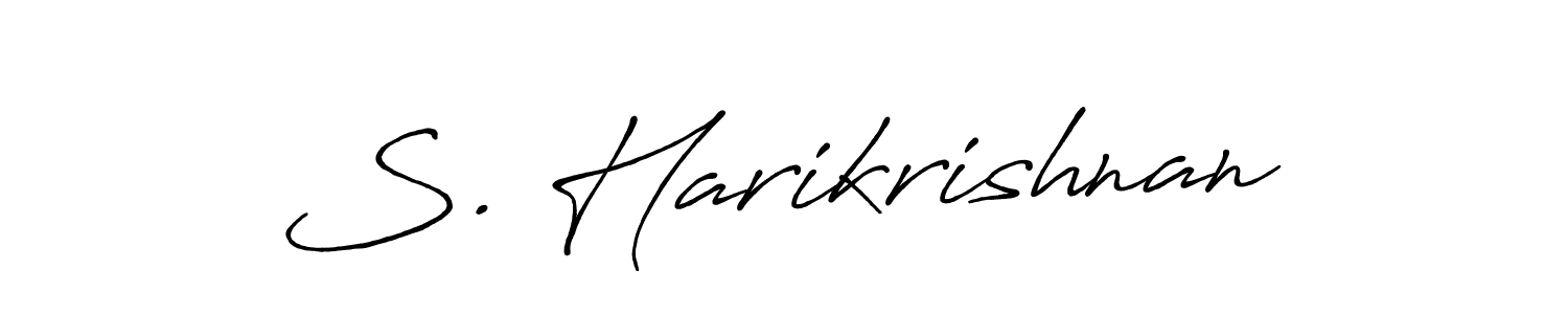 How to make S. Harikrishnan name signature. Use Antro_Vectra_Bolder style for creating short signs online. This is the latest handwritten sign. S. Harikrishnan signature style 7 images and pictures png