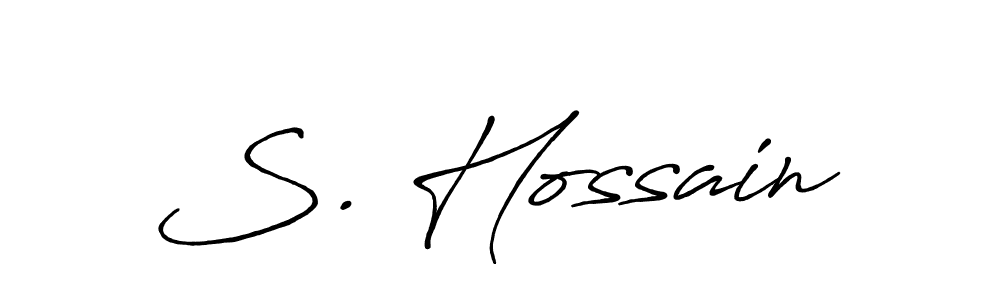 Antro_Vectra_Bolder is a professional signature style that is perfect for those who want to add a touch of class to their signature. It is also a great choice for those who want to make their signature more unique. Get S. Hossain name to fancy signature for free. S. Hossain signature style 7 images and pictures png