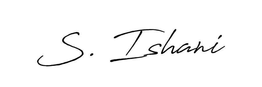 How to Draw S. Ishani signature style? Antro_Vectra_Bolder is a latest design signature styles for name S. Ishani. S. Ishani signature style 7 images and pictures png