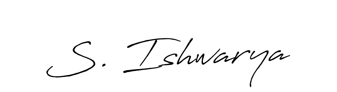 if you are searching for the best signature style for your name S. Ishwarya. so please give up your signature search. here we have designed multiple signature styles  using Antro_Vectra_Bolder. S. Ishwarya signature style 7 images and pictures png