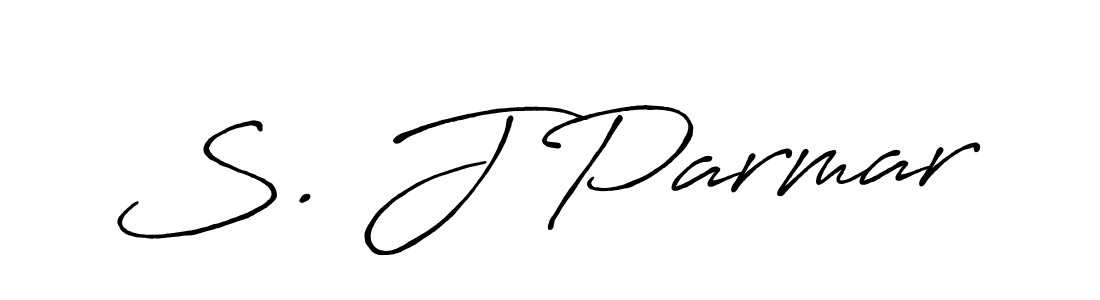 Make a beautiful signature design for name S. J Parmar. With this signature (Antro_Vectra_Bolder) style, you can create a handwritten signature for free. S. J Parmar signature style 7 images and pictures png