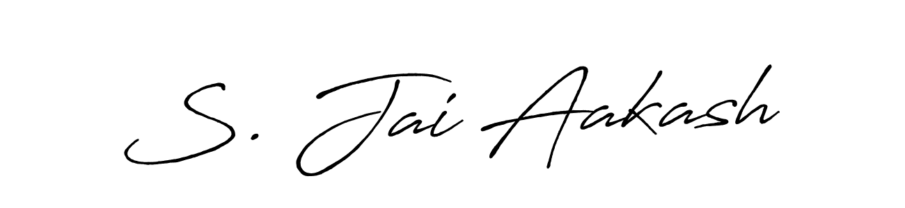Make a beautiful signature design for name S. Jai Aakash. With this signature (Antro_Vectra_Bolder) style, you can create a handwritten signature for free. S. Jai Aakash signature style 7 images and pictures png